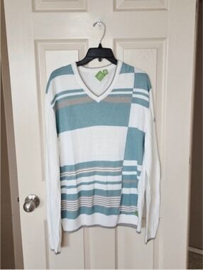 Hugo Boss Men's Cotton V-Neck Light Weight Sweater SZ L
